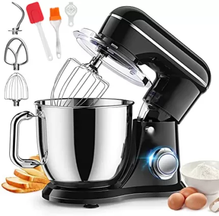 KENWOOD Stand Mixer,  8 Speed 10 liter. Household Stand Mixers, Tilt-Head Dough Mixier with Dough Hook, Beater, Wire Whisk & Splash Guard Attachments for Baking, Cake, Cookie, Kneading.