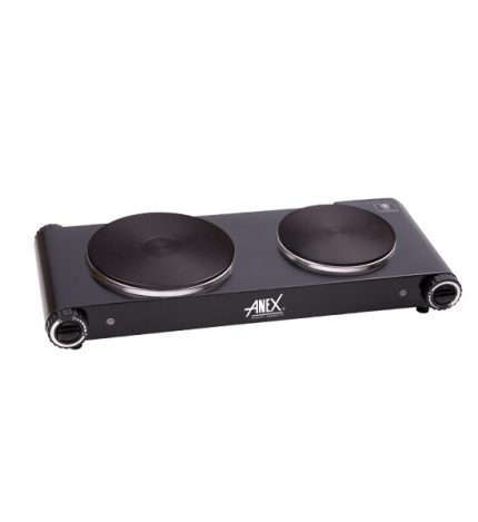 Anex AG-2062 - Deluxe Hot Plate Double - Black