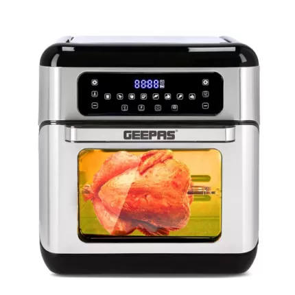 Original Geepas Compact Powerful 1500W 9 In 1 Air Fryer Oven with 10L Capacity & 9 Preset Functions GAF37518
