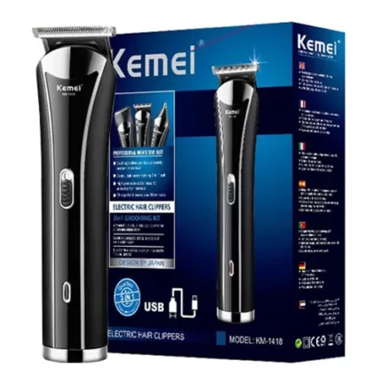 Kemei electric shaver KM-1418 dry battery hair clipper 3 in 1 electric shaver nose hair trimmer electric hair clipper