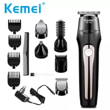 kemei Rechargeable electric hair clipper KM-7933 5 in 1 hair trimmer shaver nose trimmer body hair trimmer 5 in 1
