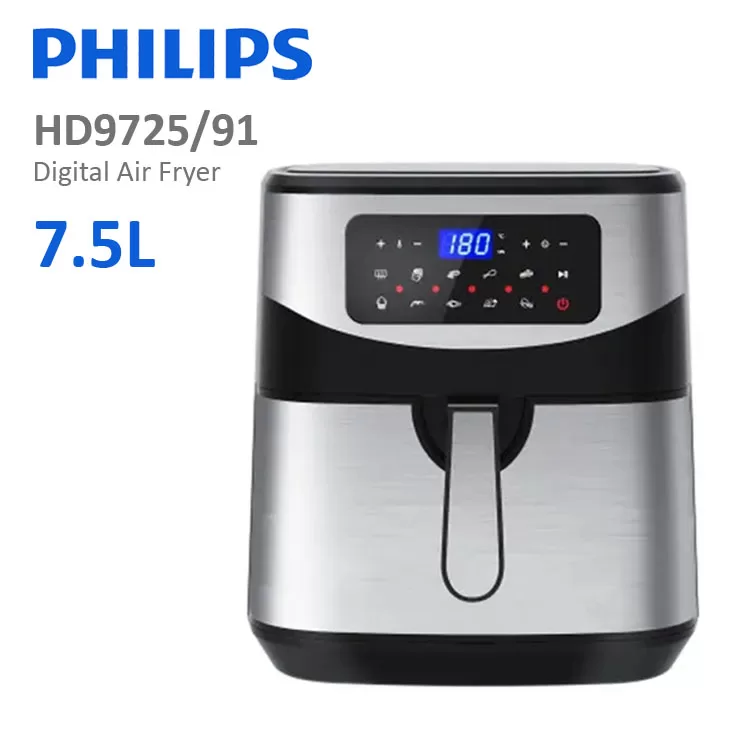 Philips Essential Airfryer XL 2.65lb/6.2L Capacity Digital Airfryer with  Rapid Air Technology, Starfish Design, Easy Clean Basket, Black, (HD9270/91)