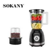 Sokany 2 In 1 Multifunction Blender 1.5Liter Cup 2-Speed 500W Stainless Grain Coffe Grinder Juice Blender 163