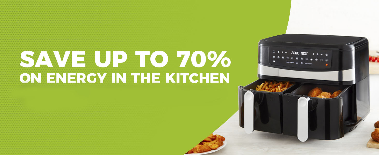 Salter Dual Cook Pro 9L Air Fryer With 12 Cooking Functions