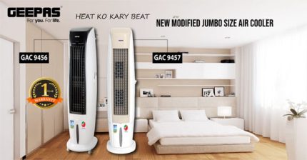 Geepas Twin Blower Air Cooler GAC-9456, GAC-9457 JUMBO SIZE | Model 2025