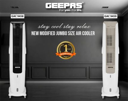 Geepas Twin Blower Air Cooler GAC-9458, GAC-9459 JUMBO SIZE | Model 2025
