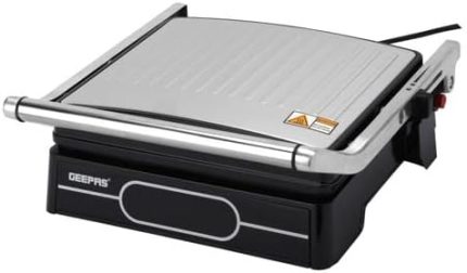 Geepas 2000 W 4-Slice Grill Maker-GGM36557/ Non-Stick Plates for Easy Release and Quick Cleanup/Digital Control Temperature with 9 Levels,Perfect for...