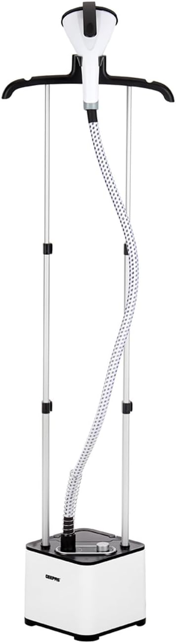 Geepas GGS25033 2000W Garment Steamer with Thermostat Protection, 1.3 Liter Capacity, White
