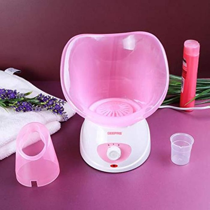 Geepas Facial Steamer, 40ml Capacity, 2 Speed, GFS8701 Includes 1pc Face Mask, Nose Mask, Measuring Cup Steamer for Face, Nose, Cold, Etc
