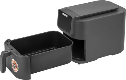 Geepas Digital Air Fryer- GAF37534| 8 L Capacity with VORTEX Air Frying Technology| Digital Display, Multiple Function, 1-60 Min Timer| 2 Years Warranty, Black