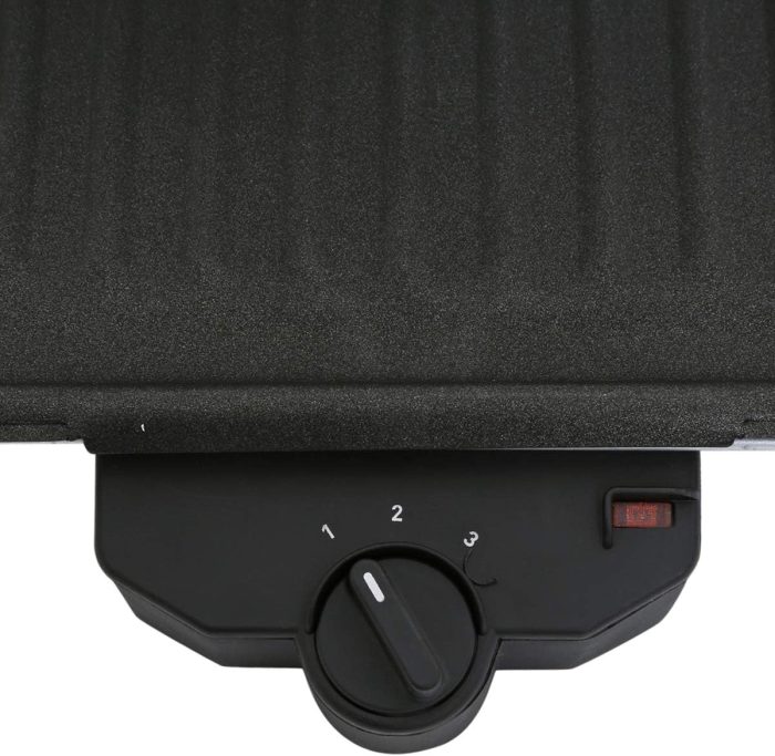 Geepas Multifunction Grill Maker, Adjustable Thermostat, GGM5458 - Non-Stick Cooking Plate, Detachable Cooking Plate, Overheat Protection, Cord Storage, Vertical Storage, Portable
