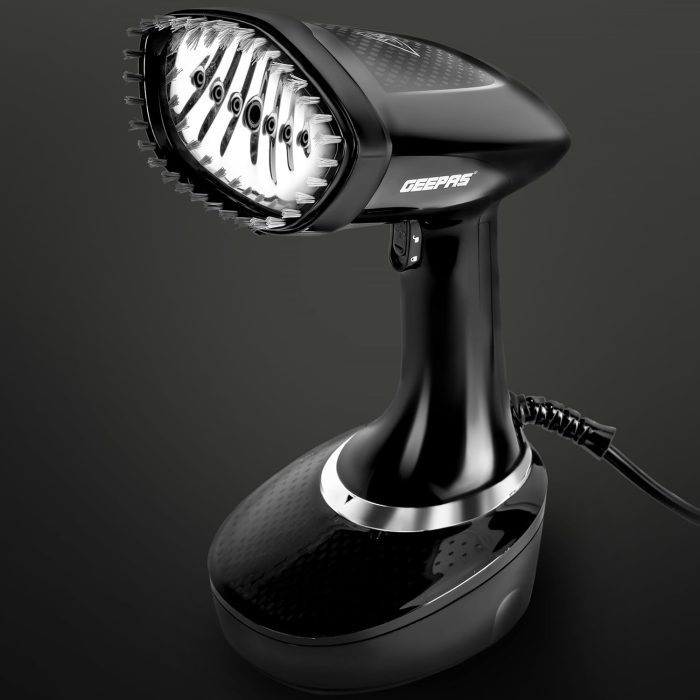 Geepas Handheld Garment Steamer- GGS25041/ 1500 W, Easy to Use,Suitable for all Kinds of Fabric and Safe for Delicate Fabrics/Vertical Ironing, and 400 ml Capacity/Black, 2 Years Warranty