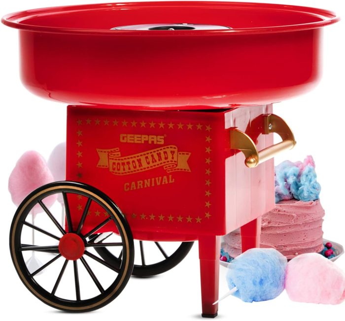 Geepas-Cotton Candy Maker, Mini Candy Maker, GCM831 | Retro Style Design | Great Gift for Birthday Parties, Children's Day and Christmas Day | Colour Candy Visit the Geepas Store