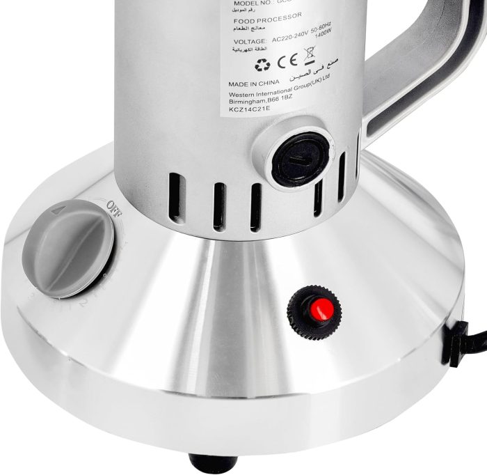 Geepas Food Processor, SS Bowl with Lid, 300g capacity | GCG41014 | Stainless Steel Blade| Safe Lid Protect Design | Mixer Grinder for Herb/ Spice/ Nut with Overload Protection
