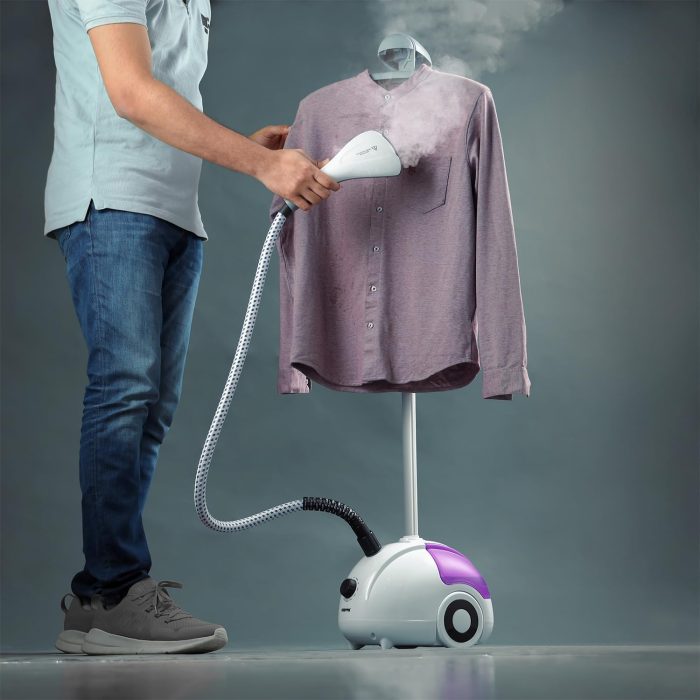 Geepas 2000W Garment Steamer, 1.8L Water Tank, WhiteBlack, GGS25022N