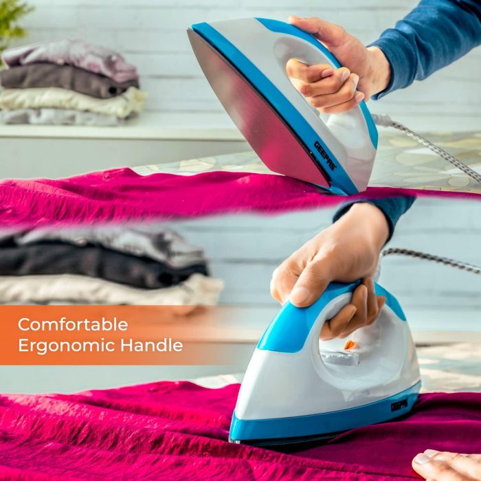 Geepas GDI7782 1200W Dry Iron - Non-Stick Coating Plate & Adjustable Thermostat Control | Indicator Light with ABS Material | 2 Years Warranty