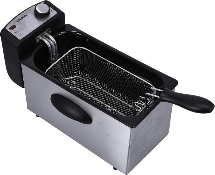 Geepas GDF36015N 2000W Powerful Deep Fryer With Overheat Protection, 3 Liter Capacity, Black