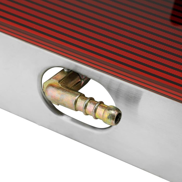 Geepas GGC31012 3-Burner Gas Cooker Size 70mm, 40mm & 90mm Respectively - Ergonomic Design, Automatic Ignition, 3 Heating Zones | Stainless Steel Frame & Tray