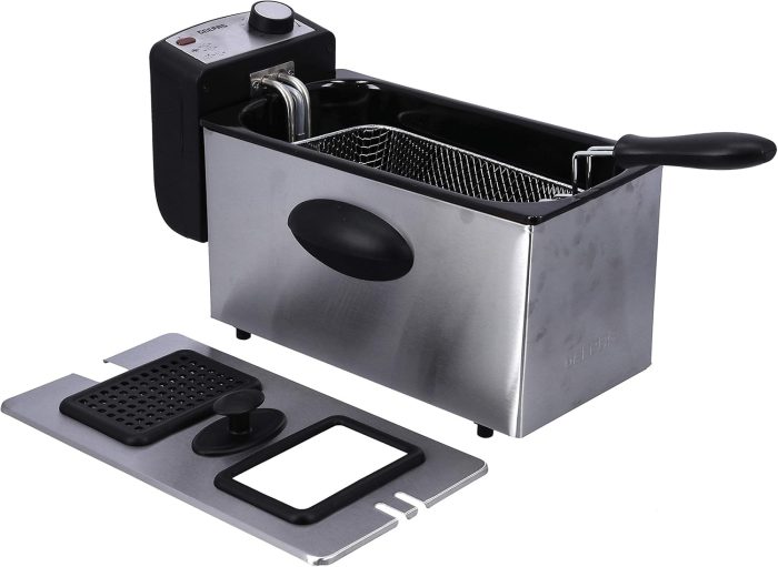 Geepas GDF36015N 2000W Powerful Deep Fryer With Overheat Protection, 3 Liter Capacity, Black