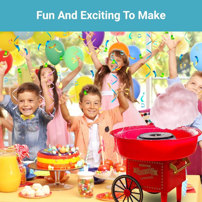 Geepas-Cotton Candy Maker, Mini Candy Maker, GCM831 | Retro Style Design | Great Gift for Birthday Parties, Children's Day and Christmas Day | Colour Candy Visit the Geepas Store