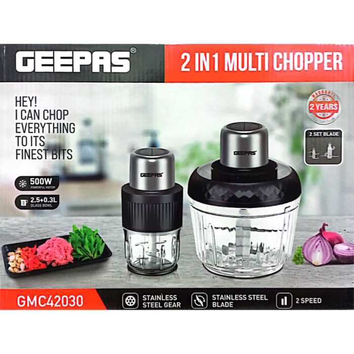 Geepas 2-in-1 Electric Chopper 2500W